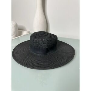Nine West Black  Womans Sun Floppy Hat One Size